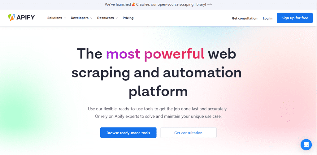 SMST: Apify Homepage