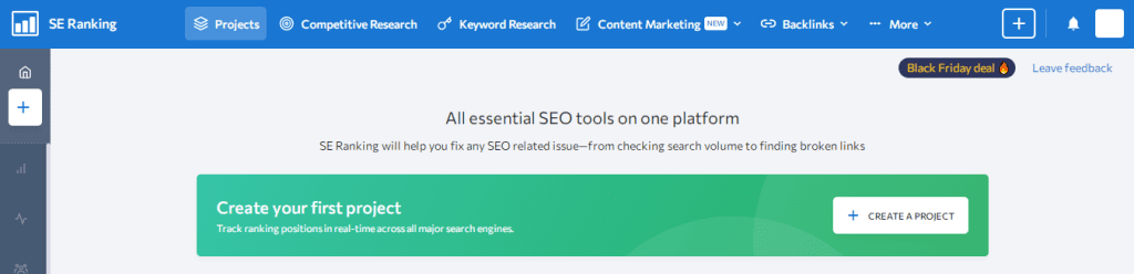 SRR: SE Ranking Create Project