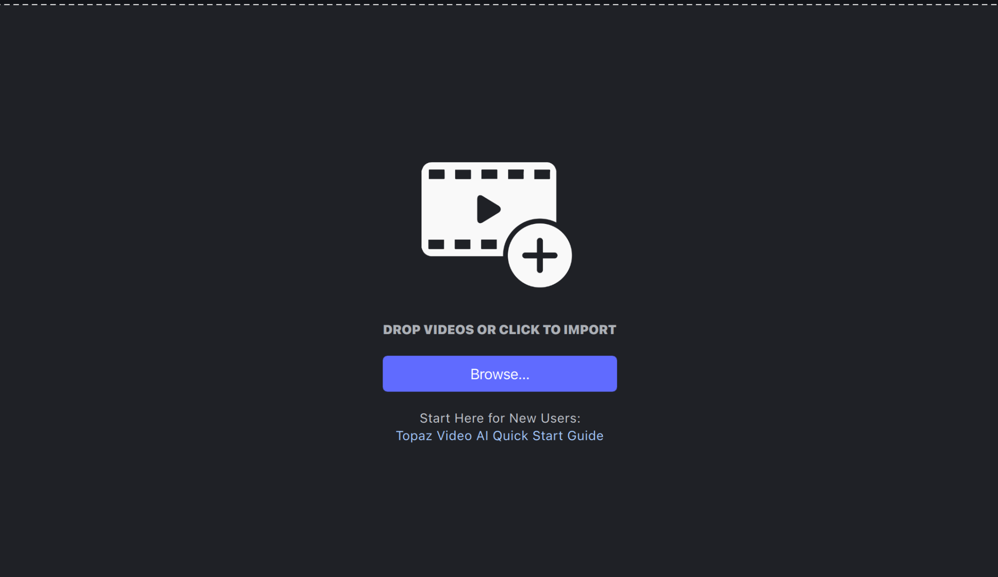 TVAI: Importing a video into Video Enhance AI