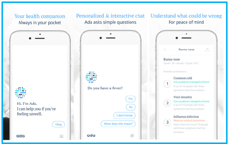 HCUC - Ada chatbot sample chat log