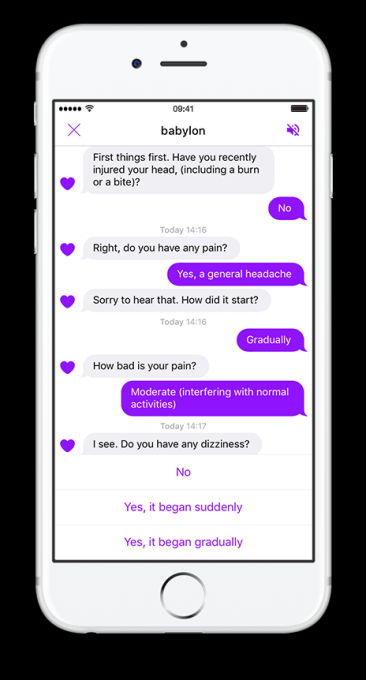HCUC- Babylon Health chatbot log