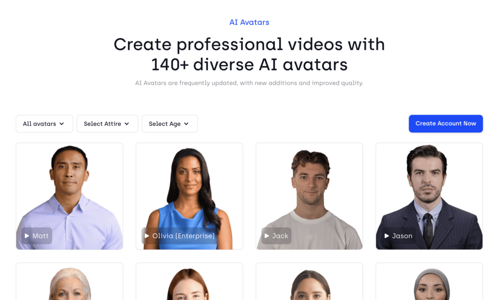 SIR: Synthesia AI avatars screenshot